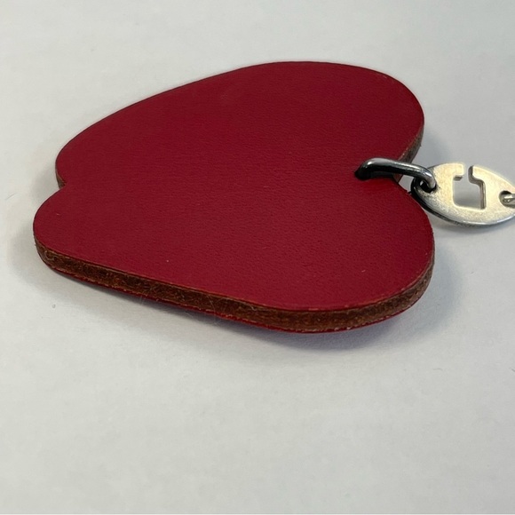 Hermes Bag Charm Leather Apple on Silver-tone Chain - Preloved - Picture 5 of 14